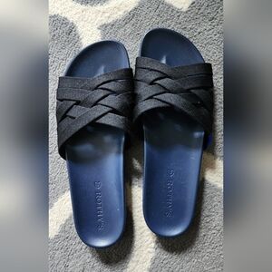 Rothy's sandals in night sky